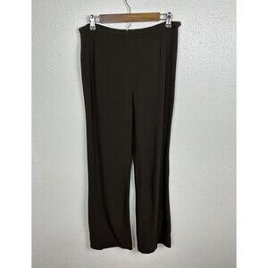 Lafayette 148 New York Size 12 Straight Leg Espresso Brown Trousers Slacks